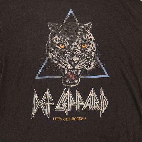 Def Leppard Band Graphic Crew Neck T Shirt Adult Mens Size Extra Large XL Black - Picture 4 of 9